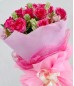 1 Dozen Pink Roses (Round Bouquet)