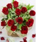 1 Dozen Red Roses (round bouquet)