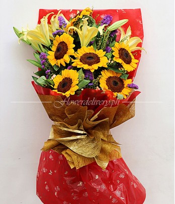 6 pieces Sunflower with Lilies