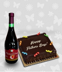 Chocolate Cake and Novellino Passion Strawberry Wine