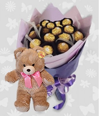 Ferrero Bouquet with Bear