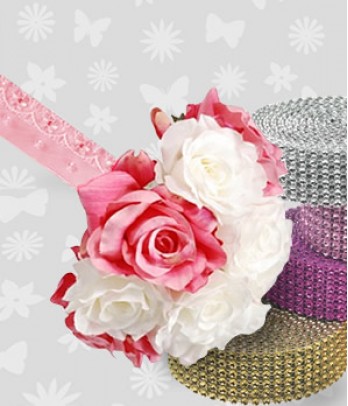 8 pcs. Pink and White Roses